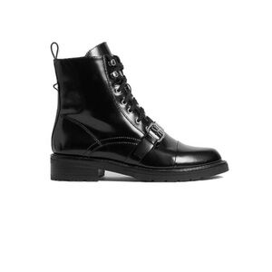 All Saints Donita Women's Black Leather Ankle Boots Size 8M ~ worn once in home